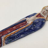 Virgin in polychrome enameled earthenware, 20th century