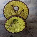 Lampe scoubidou jaune