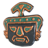 Metal Inca mask, 70s