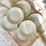 Set of 6 porcelain dessert plates