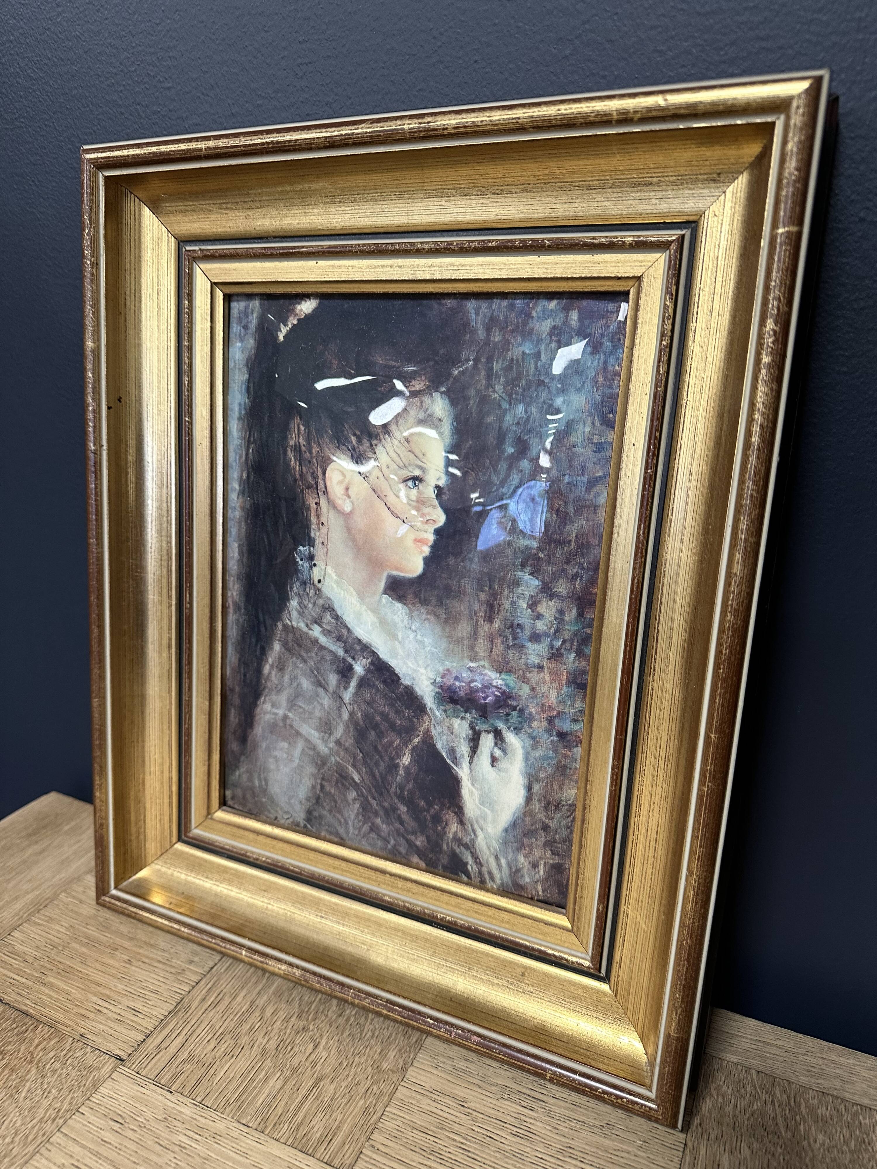 Vintage painting of a young woman.