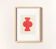 Peinture abstraite sur papier col.rouge primaire signée Eawy