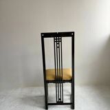 Set of 4 black wooden chairs from the 1970s - "galaxy" model
