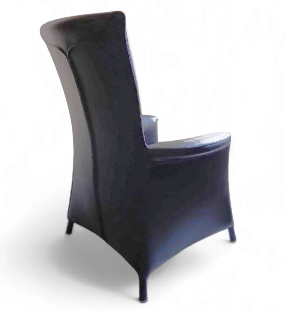 2 x armchair by Wittmann, design Paolo Piva, model Alta Highback, black leather