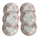 Lot de 6 assiettes à dessert Terre de Fer rose St Amand Hamage modèle