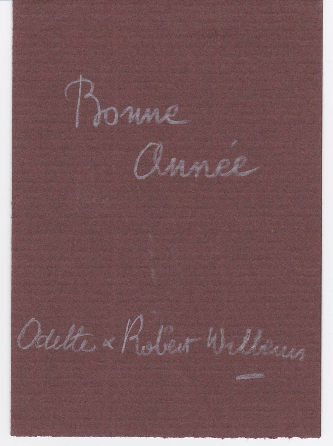 Original work signed by Robert Willems, gouache and collage. greeting card.