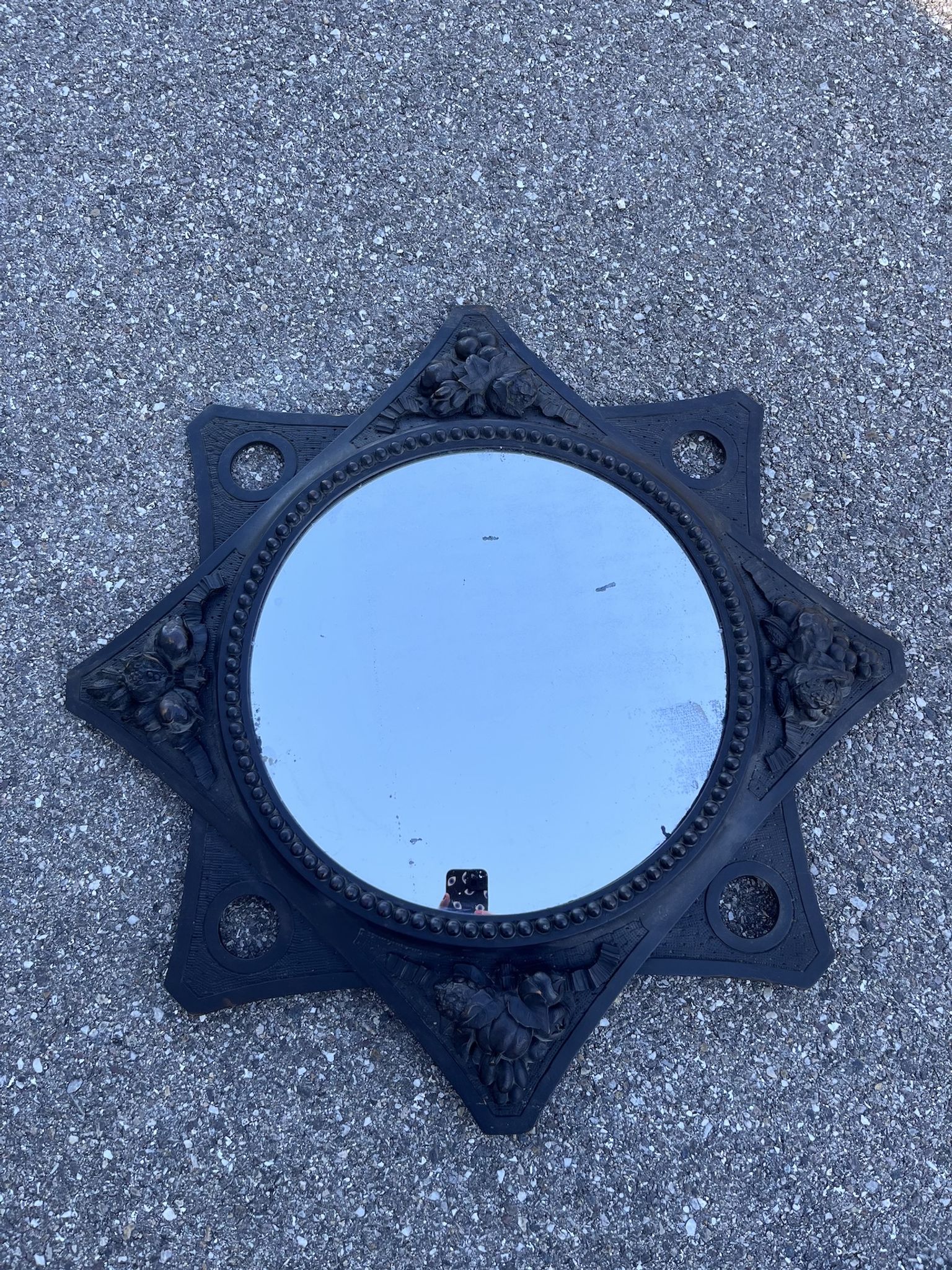 Miroir en bois sculpté art deco