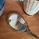 Old bronze mirror by hand, art deco woman's nude