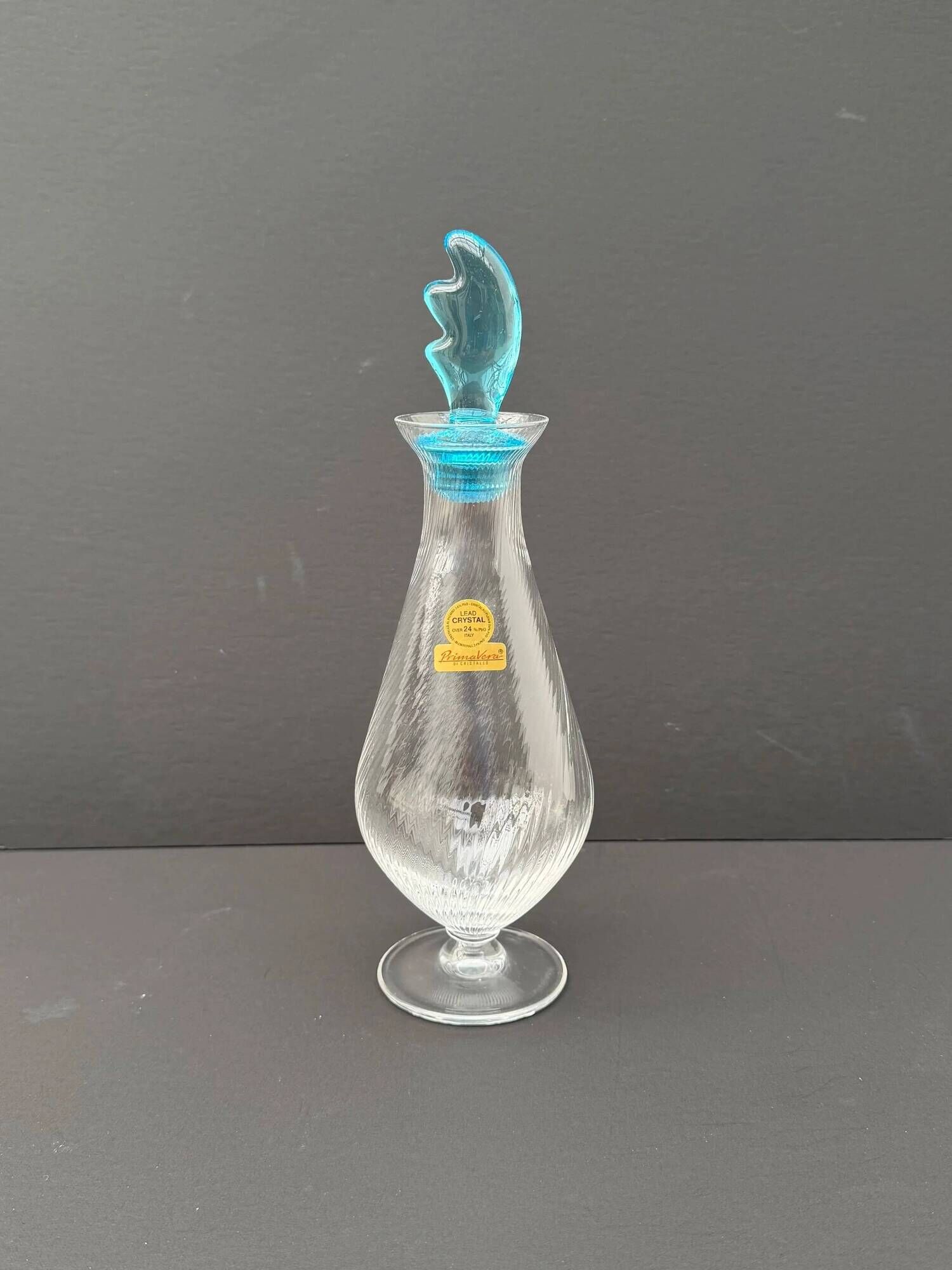 Carafe of spring of crystal in crystal, italy 1970