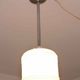 Suspension chandelier metal and opaline (Deutschland) art deco
