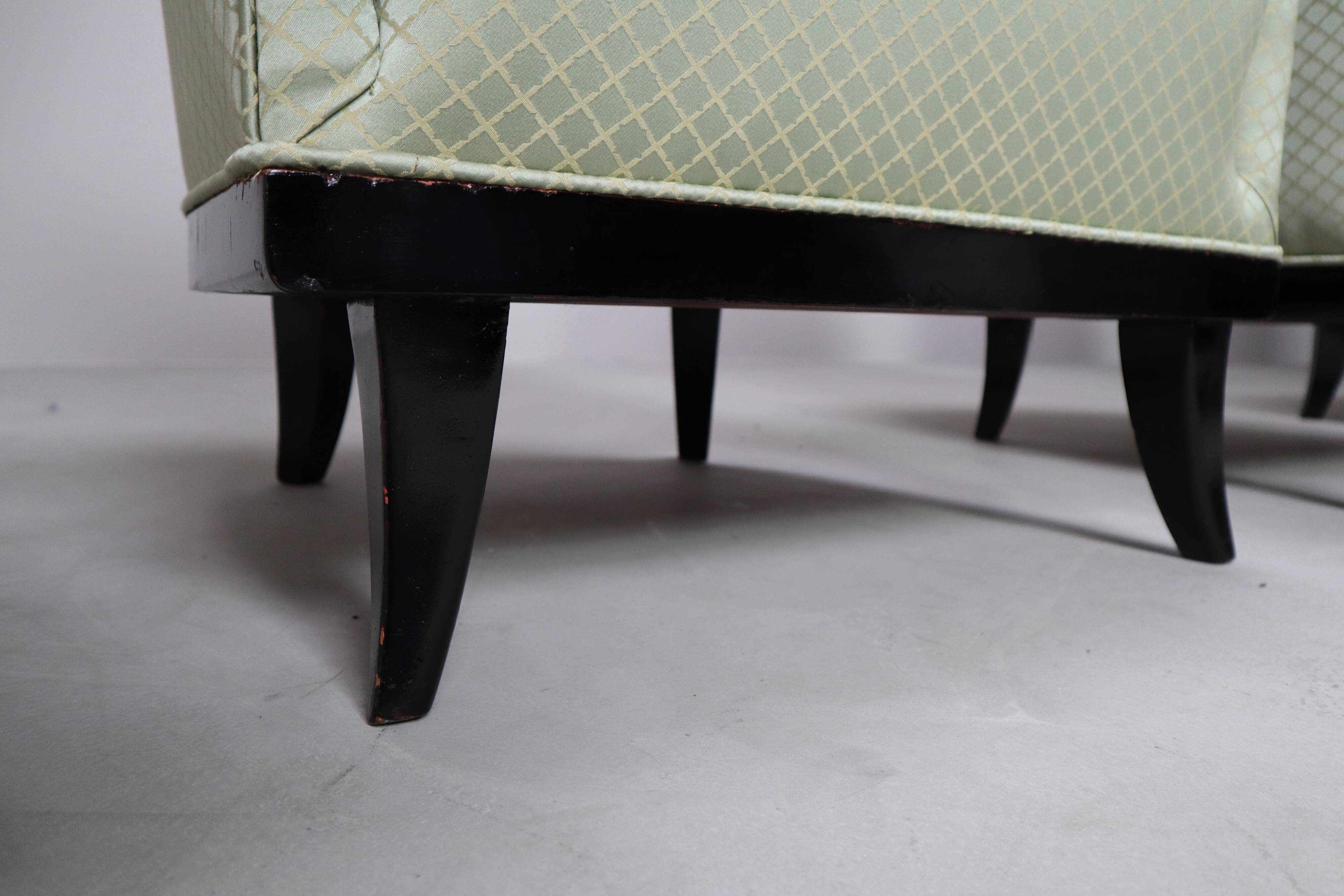 Set of four Art Deco armchairs, 1930-1950