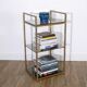 Vintage metal and glass shelf 1970