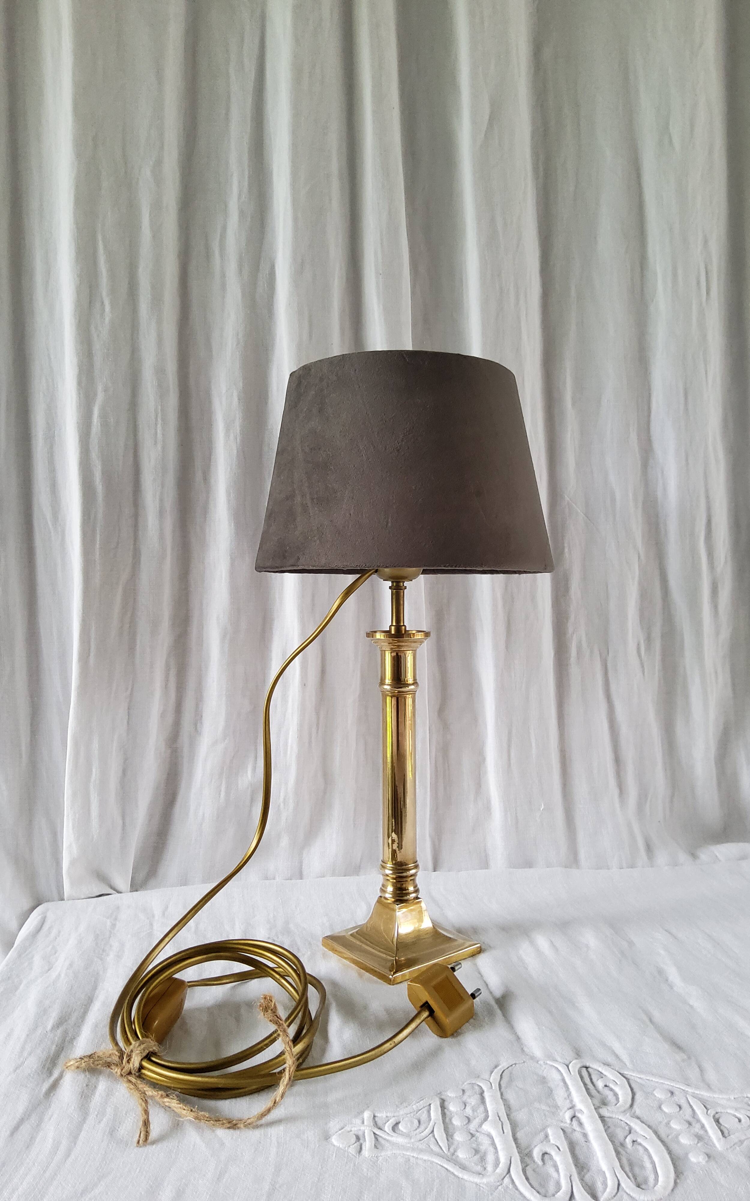 Lampe bougeoir laiton