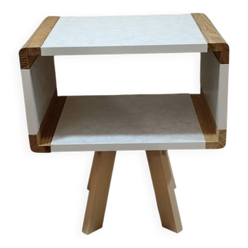Wooden bedside table