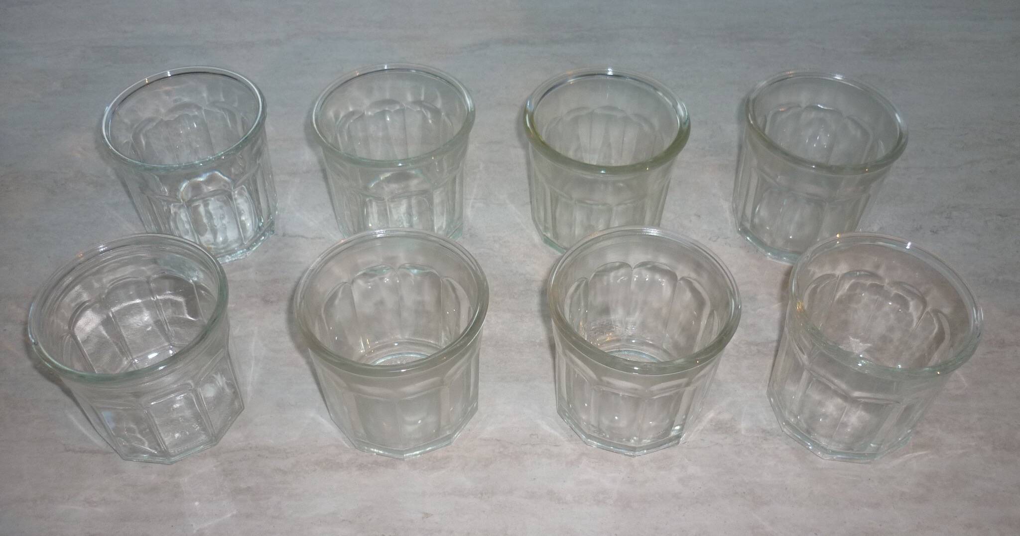 Pair of 2 old jam pots 500 ml