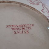 Soup pattern "Chevrefeuille" iron earth, Salins, porcelain