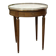 Louis XVI style bouillotte table from the 1960s in mahogany with a marble top.