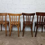 4 chaises bistrot dépareillées
