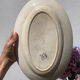 Sun yellow oval ceramic dish Badonviller model Etoile