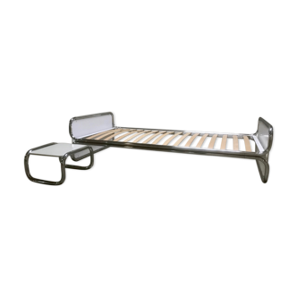Lit et table de chevet design style 1970' vintage