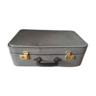 Small grey vintage suitcase
