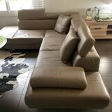 Leather corner sofa