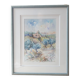 Watercolor framed under glass by Maurice Pouxviel - 1993