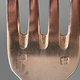 Series of 21 antique silver metal table forks