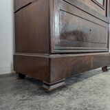Louis Philippe period glass cabinet in flamed mahogany