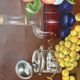 Still Life with Peaches & Grapes Oil on Canvas Signed M.TH. Barbié