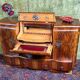 Art decó vintage Brocante burr walnut cocktail bar sideboard