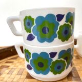 Vintage lotus arcopal coffee cups
