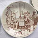 Sarreguemines speaking plates model "The Vocations"