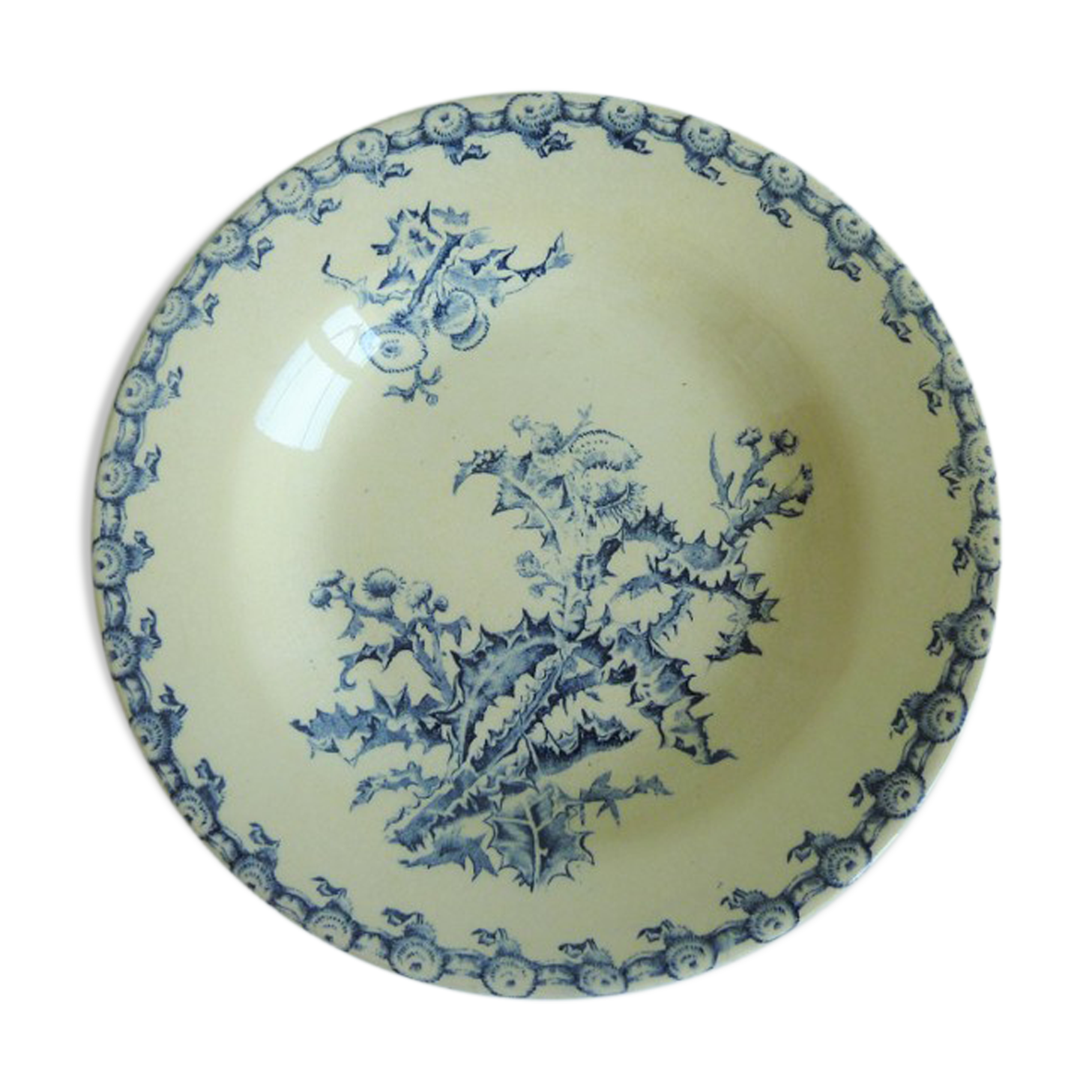 Hollow plate Chardons Gien