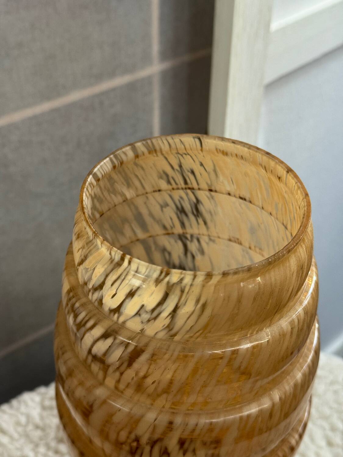 Molded glass vase from Clichy