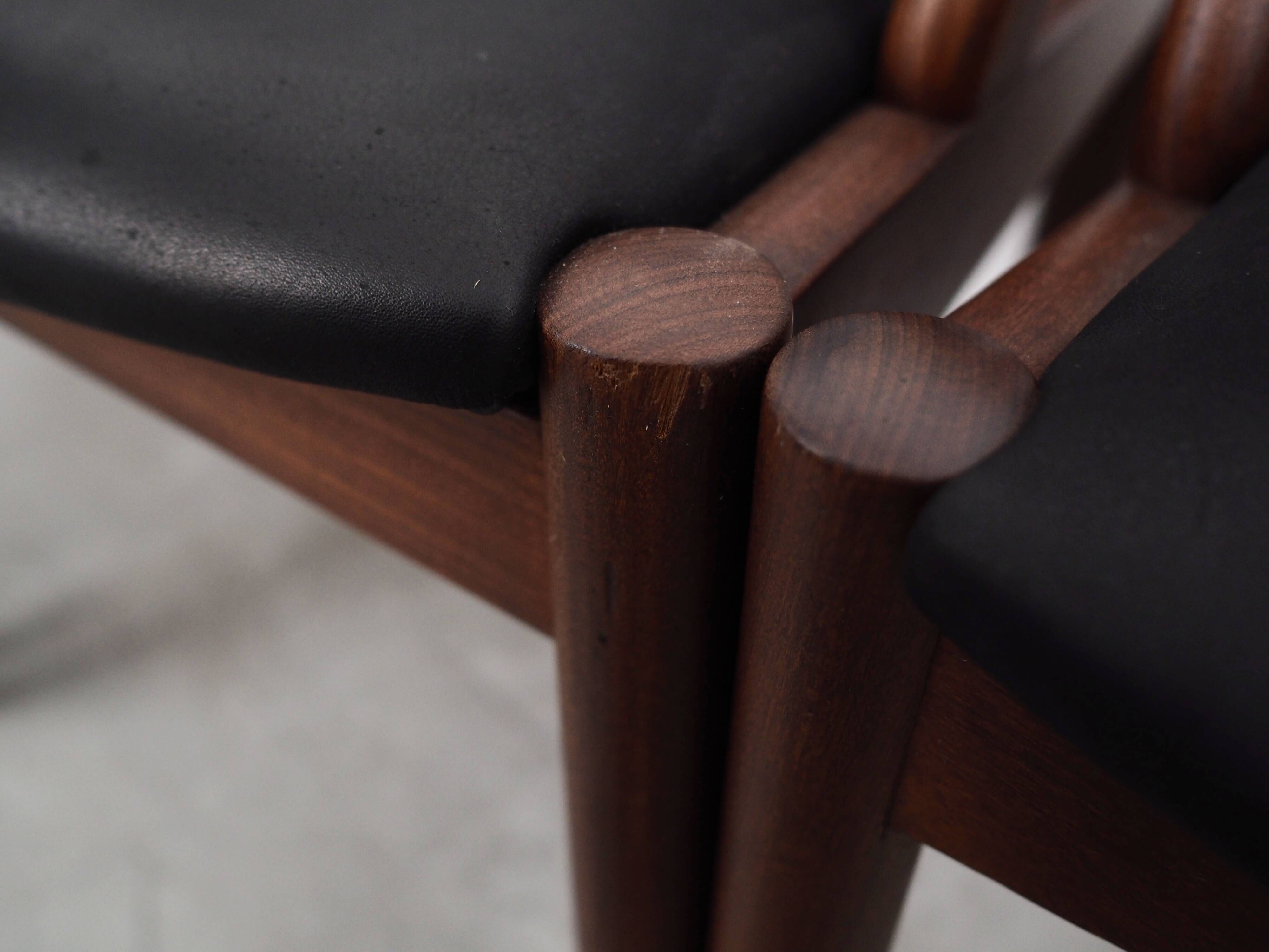 Set of four teak chairs, Danish design, 1970s, designer: Kai Kristiansen