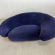 Vintage Organic Form Curved Velvet Sofa, Late 20th Century