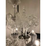 Murano-Style Chandelier in Clear Glass