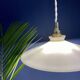 Vintage white opaline pendant light