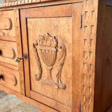 Carved wooden sideboard