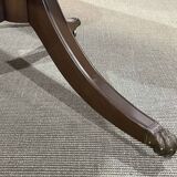 1950s English Regency walnut table with 1 extension leaf