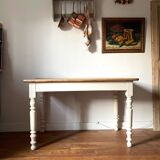 Antique walnut table for 4 people.