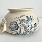 Soupière ancienne en terre de fer « Tulipes » Gien