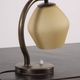 Danish Brass and Opaline Glass Desk Lamp, circa 1930s