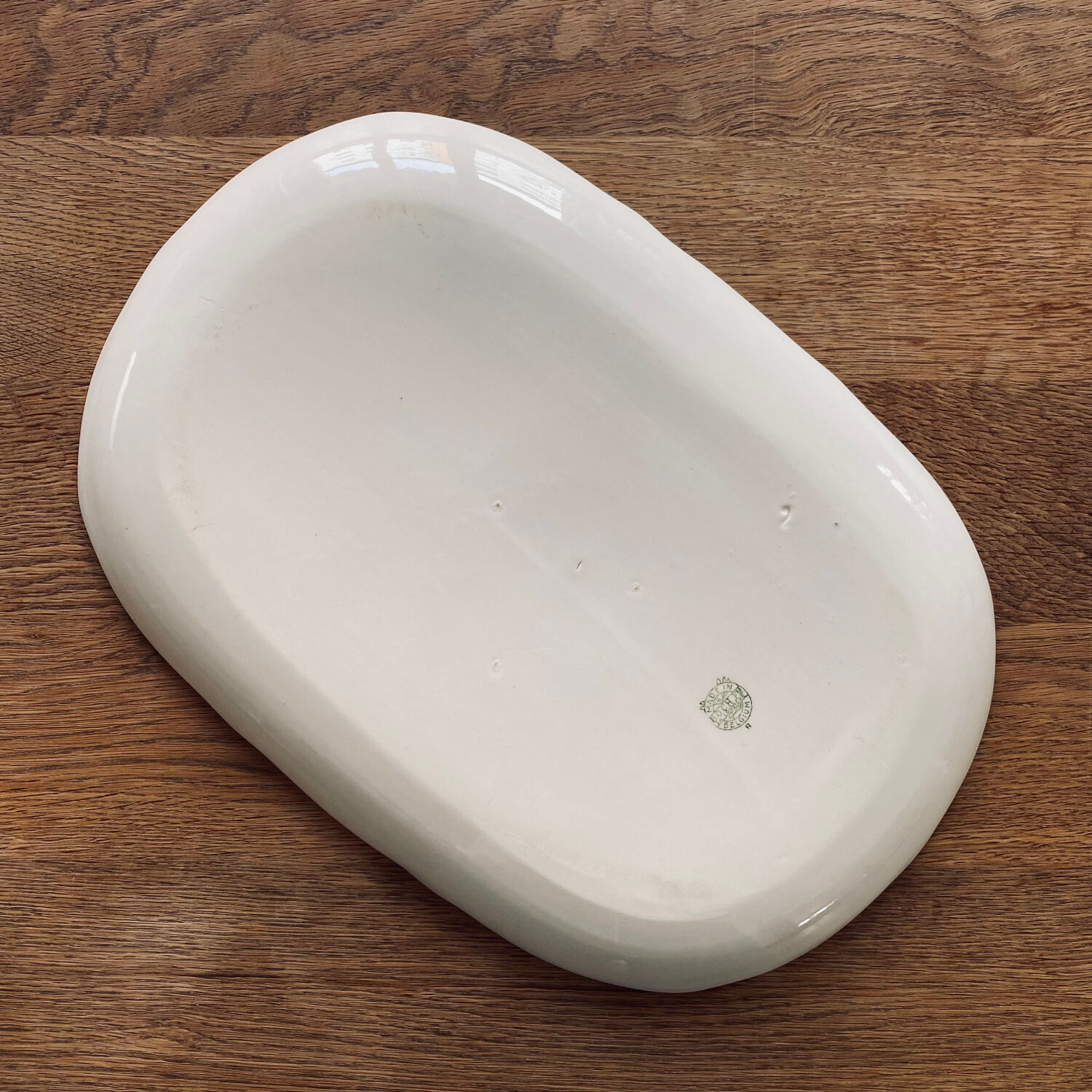 Off-white dish Boch La Louvière