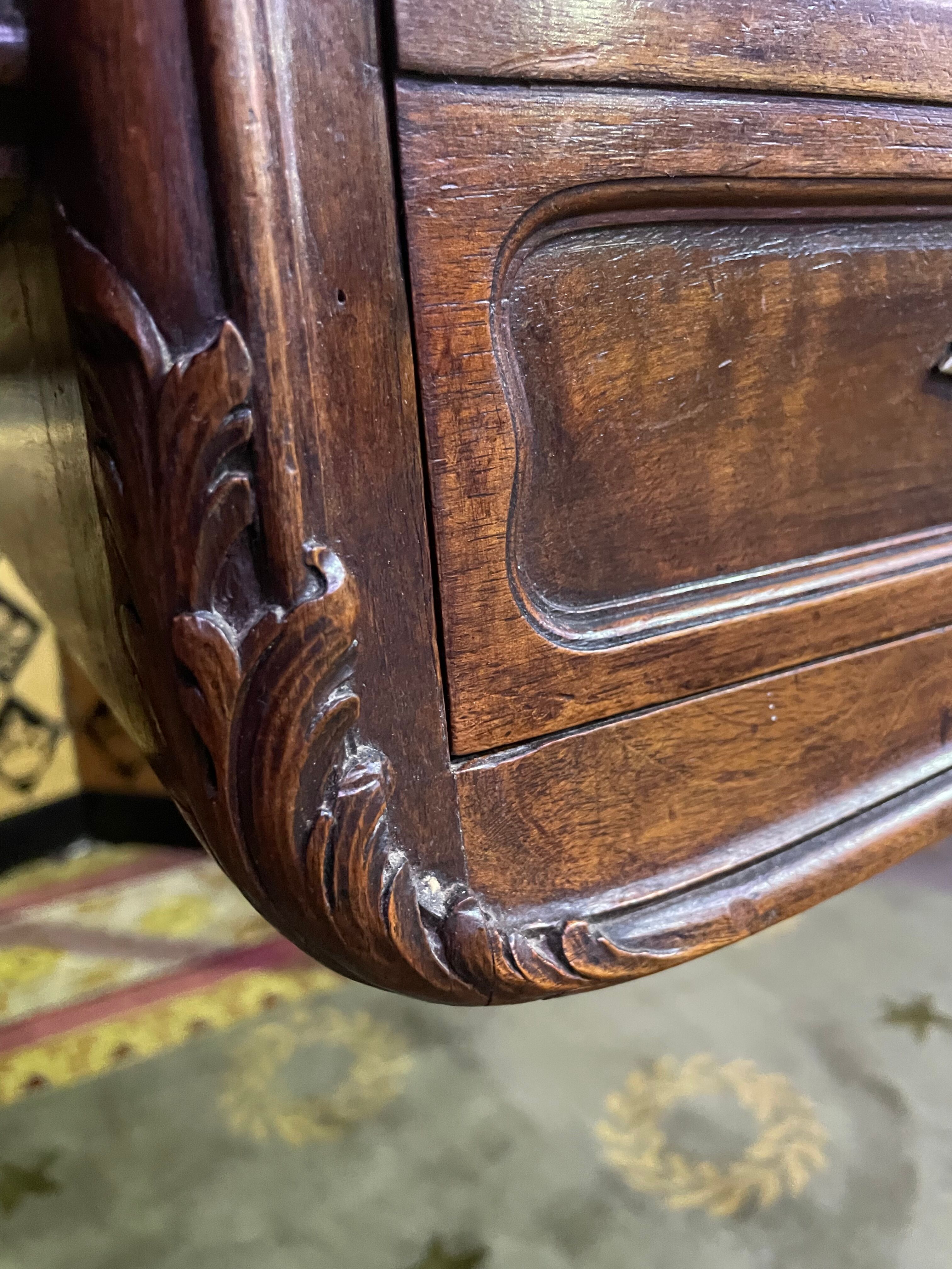 Louis XV walnut style flat desk