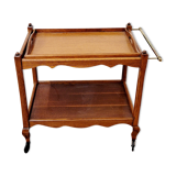 Wooden serving trolley