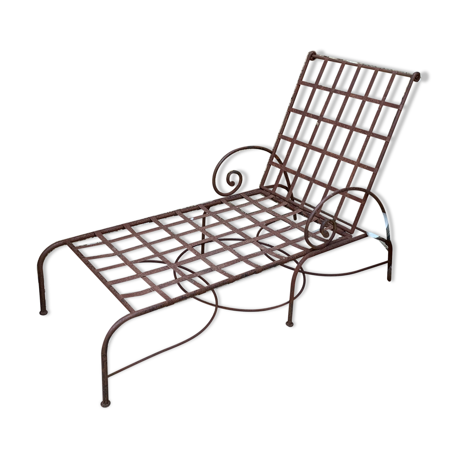 Lot of 4 Transats wrought iron sunbathing