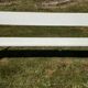 Old bench wood and cast iron XIXth white.