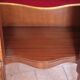 Marquetry display cabinet, curved Louis XV style, signed Marquant